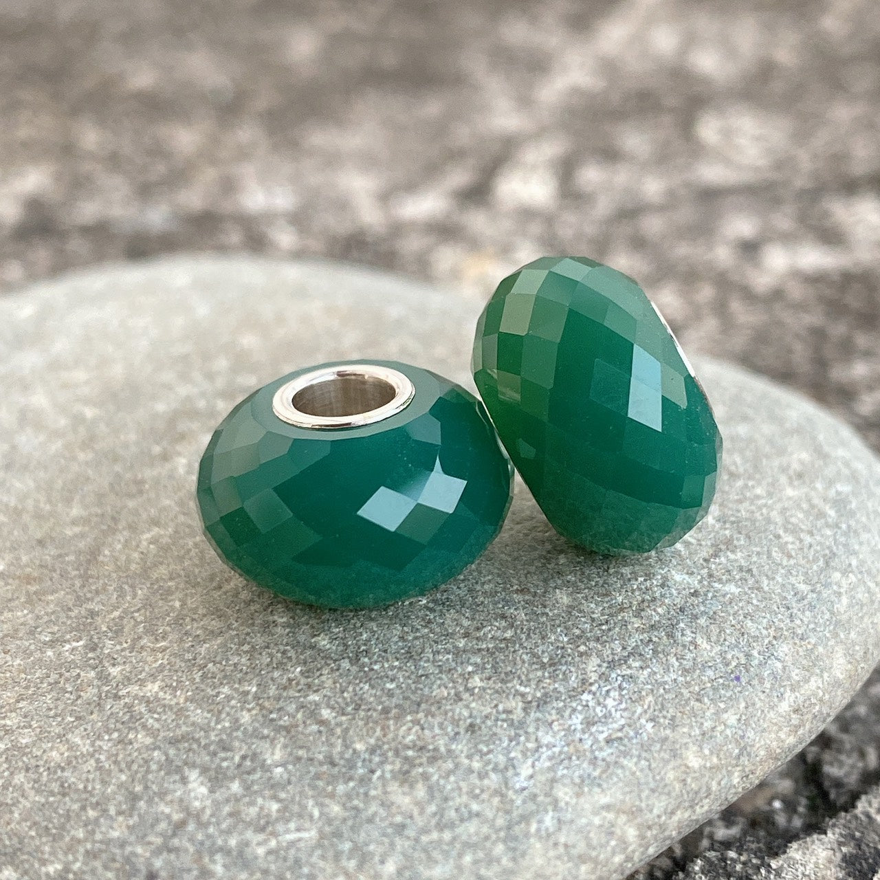 Green Chalcedony Bead