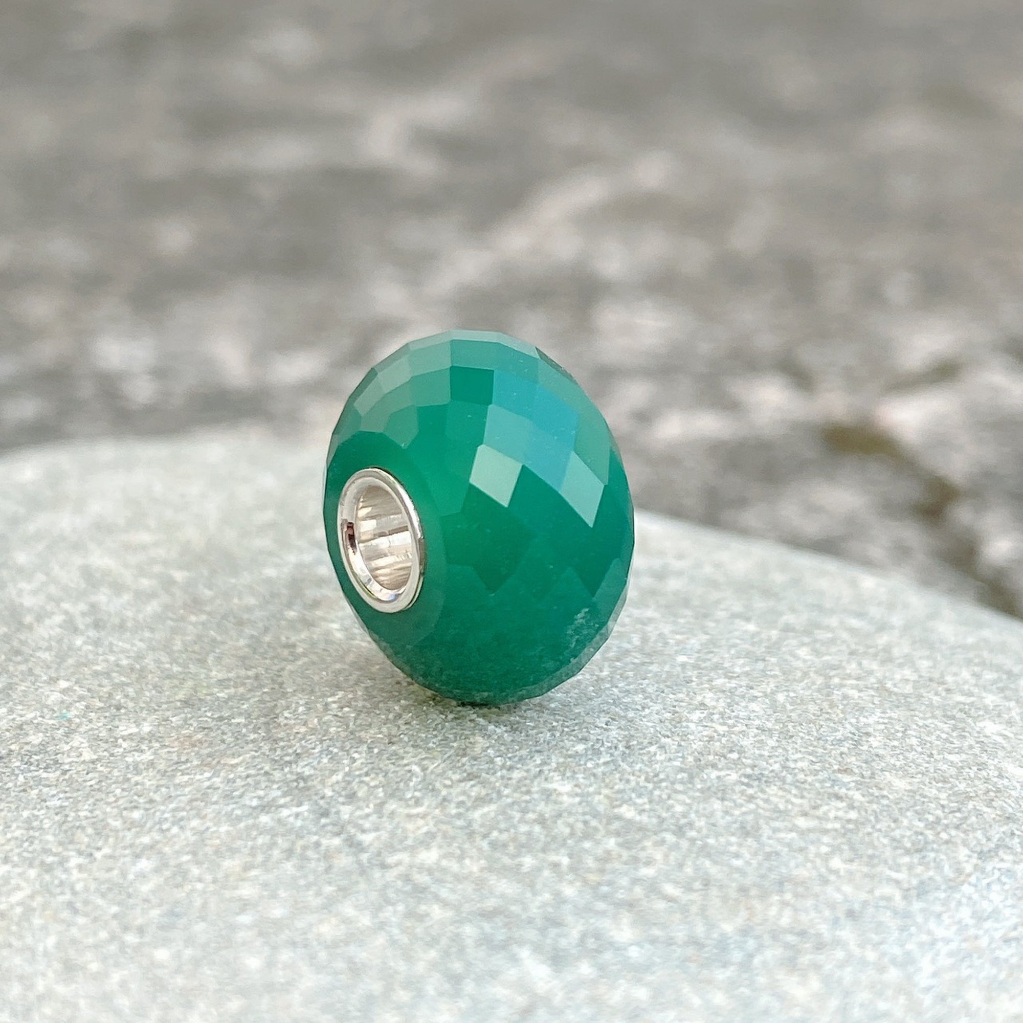 Green Chalcedony Bead