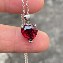 Heart Garnet Necklace