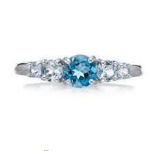 Topaz Ring Ocean Inspired Design