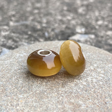 Golden Round Tiger Eye Stone Bead