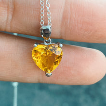 Heart Citrine Necklace