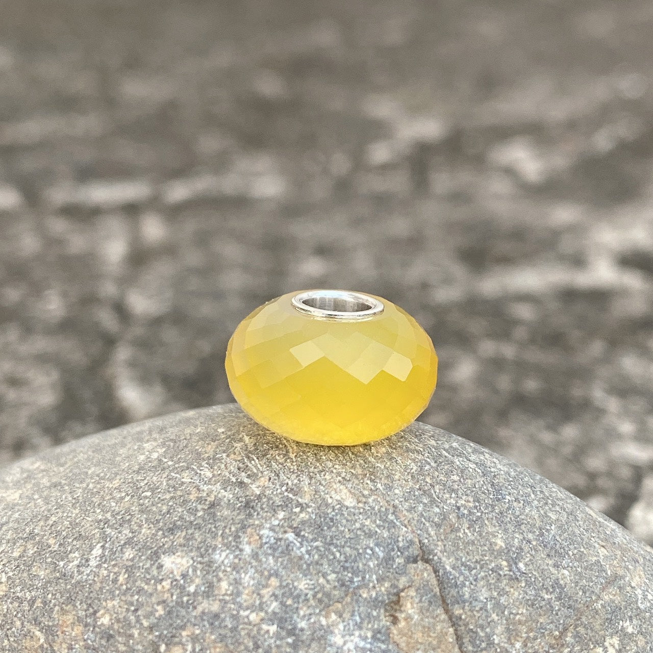 Yellow Chalcedony Bead