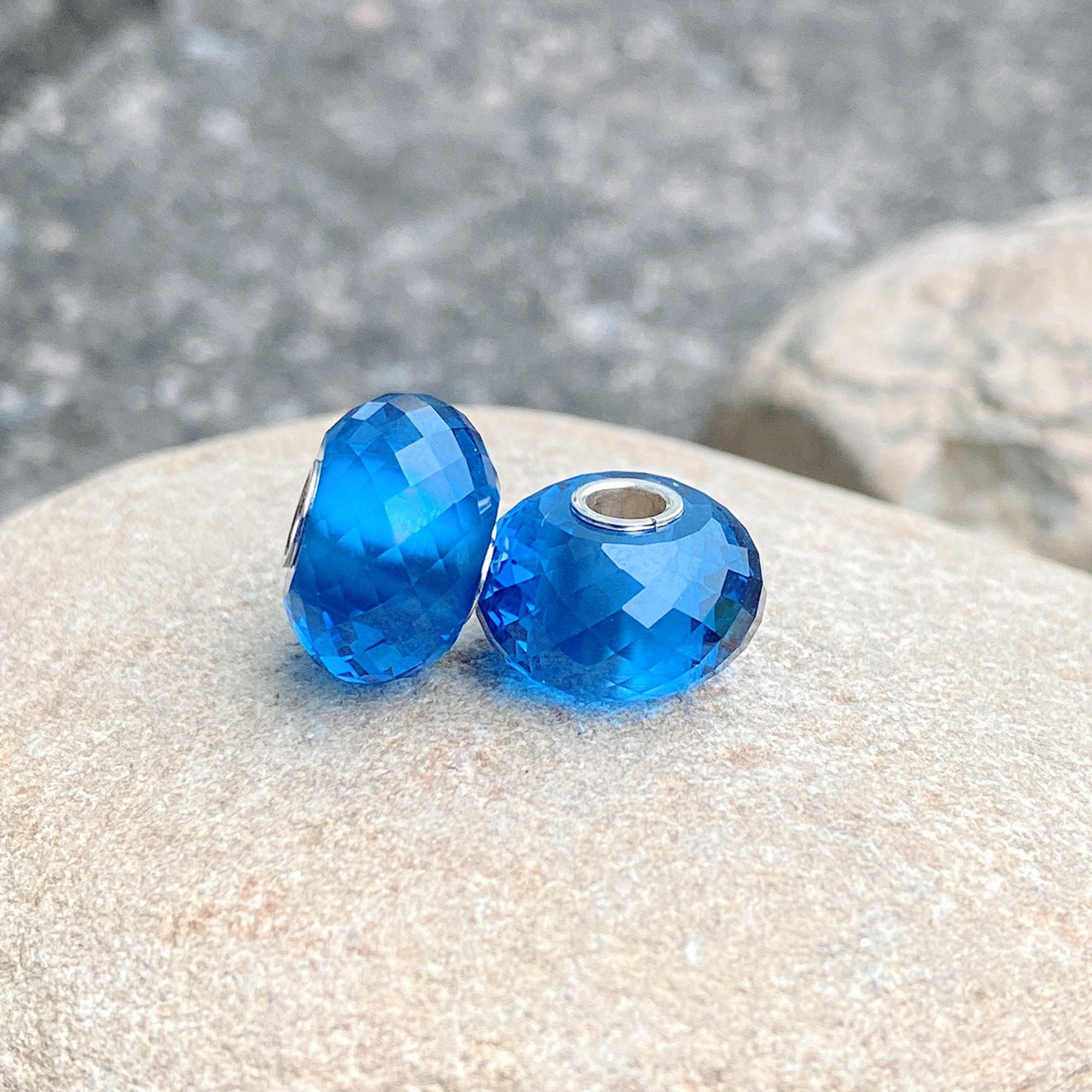 Deep Blue Topaz Bead