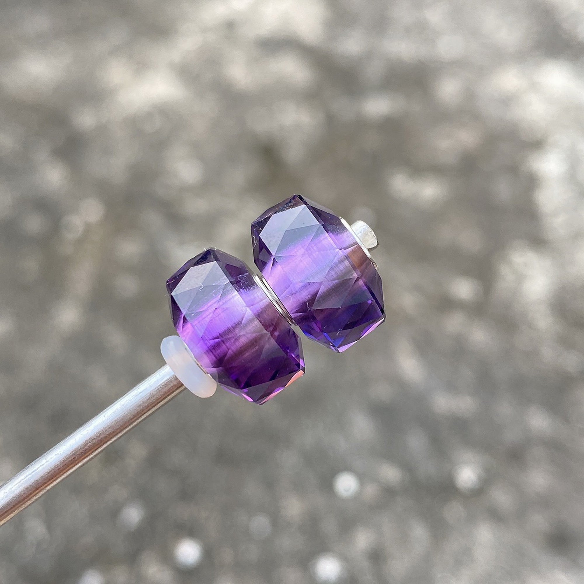 Amethyst Bead Cylinder Shape