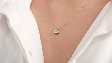 Dainty Lab-Grown Diamond White Gold Necklace