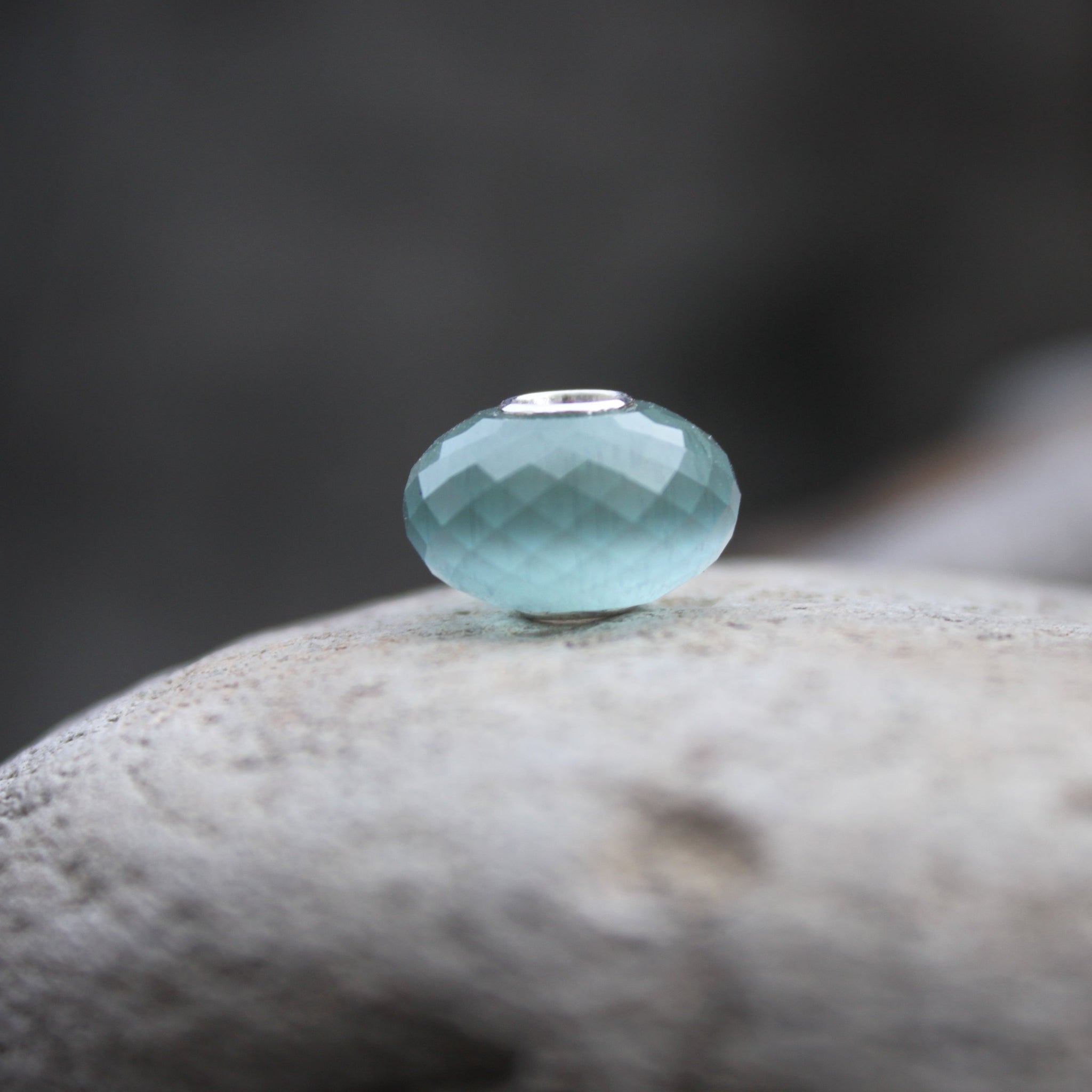 Cyan Cat Eye Stone Bead