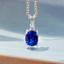 Sapphire Necklace with Dazzling Moissanite
