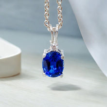 Sapphire Necklace with Dazzling Moissanite