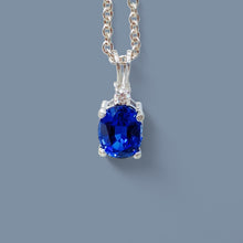 Sapphire Necklace with Dazzling Moissanite