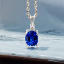 Sapphire Necklace with Dazzling Moissanite