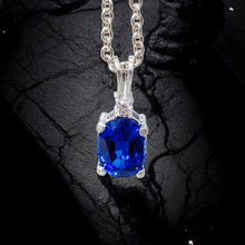 Sapphire Necklace with Dazzling Moissanite