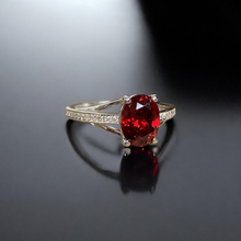 Garnet Ring Tripple Band