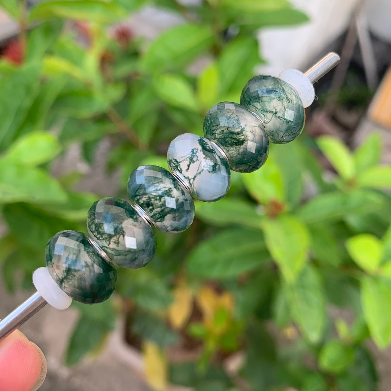 Moss Agate Bead