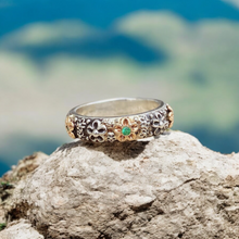 Wild Flower Emerald Ring