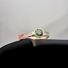 Green Sapphire Ring 10K Gold Setting