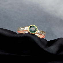 Green Sapphire Ring 10K Gold Setting