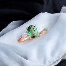Natural Green Tourmaline Ring