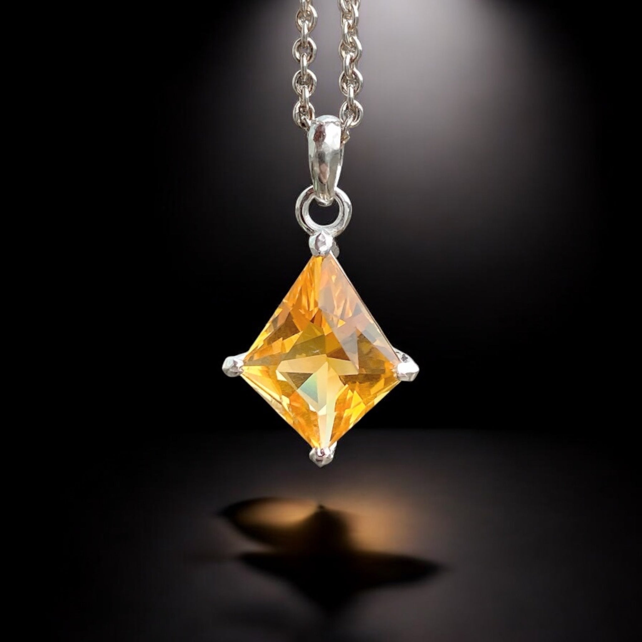 Citrine Necklace Kite Cut