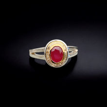 Ruby Ring 14K Gold Bezel