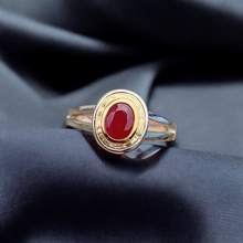 Ruby Ring 14K Gold Bezel