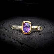 Purple Sapphire Ring 10K Gold Setting