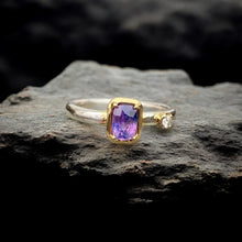 Purple Sapphire Ring 10K Gold Setting
