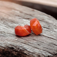 Carnelian Stone Bead Cylinder Shape