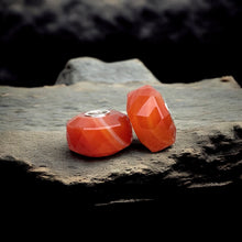 Carnelian Stone Bead Cylinder Shape