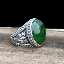 Natural Jade Ring For Men Iris Band