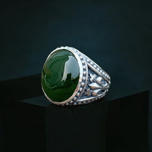 Natural Jade Ring For Men Iris Band