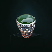 Natural Jade Ring For Men Iris Band