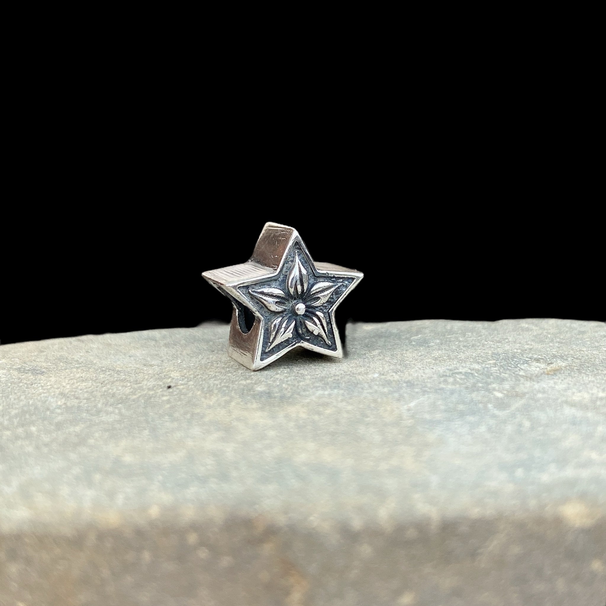 Lucky Star Charm with Fleur-de-Lis Lily