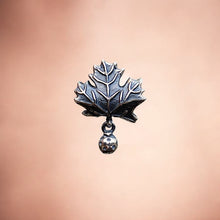 Autumn Maple Leaf Charm with Ladybug