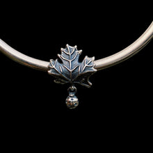 Autumn Maple Leaf Charm with Ladybug