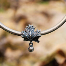 Autumn Maple Leaf Charm with Ladybug