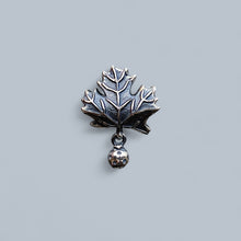 Autumn Maple Leaf Charm with Ladybug