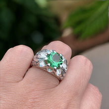 Blue Obsidian Men’s Ring, Baroque Design