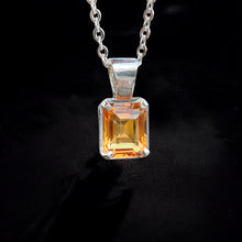 Citrine Neckleck Emerald Cut 8x10