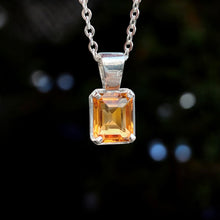 Citrine Neckleck Emerald Cut 8x10