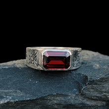 God Bless Ring Garnet