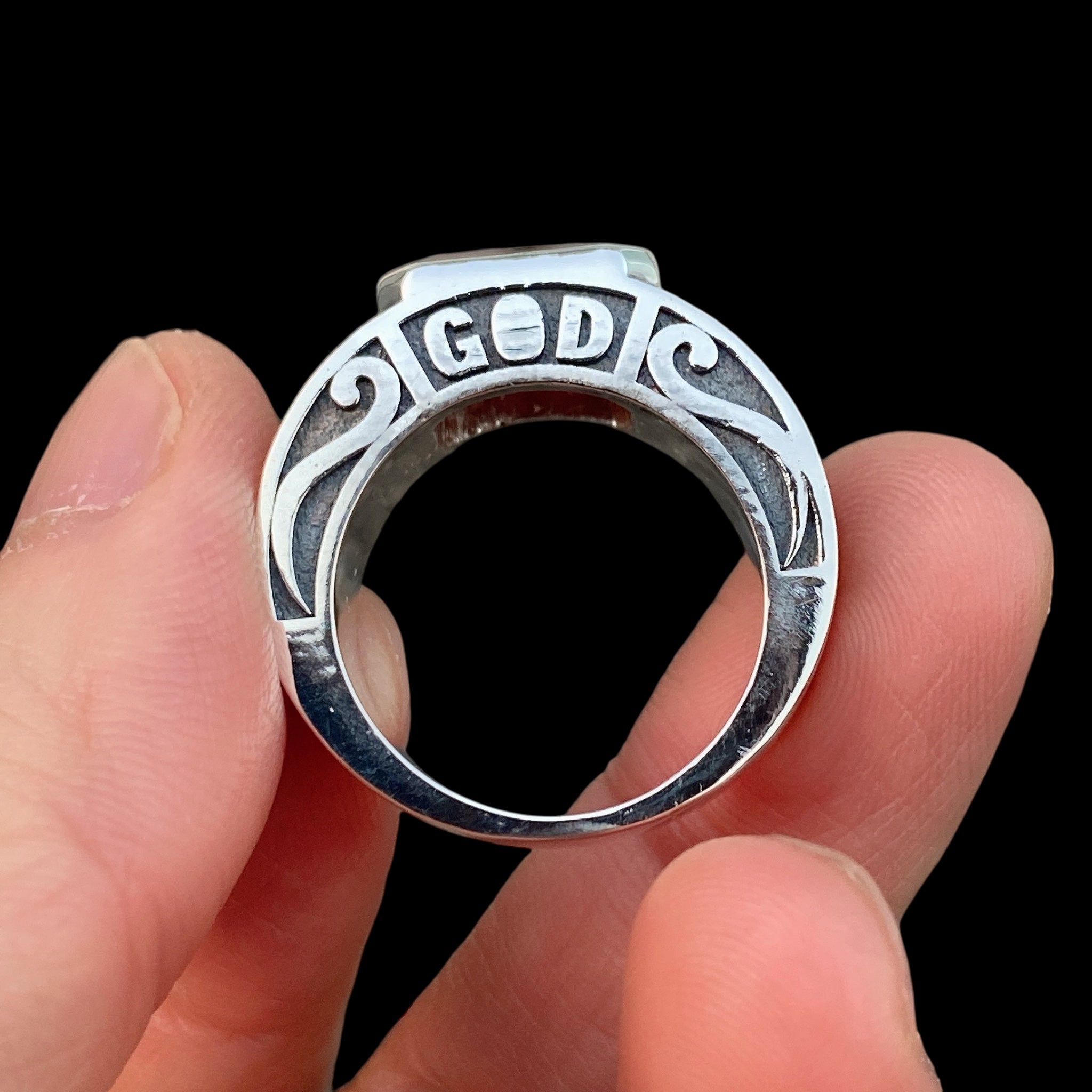 God Bless Ring Garnet