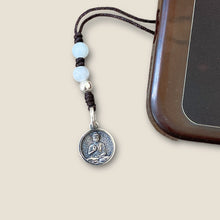 Silver Buddha Phone Charm