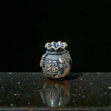 Lucky Money Bag Charm with Koi Fish & Chinese Happiness Symbol