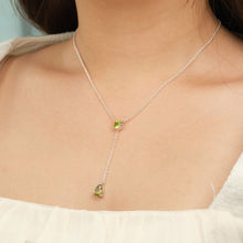 Peridot Necklace 2 Stones