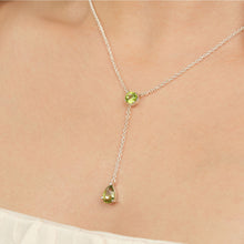 Peridot Necklace 2 Stones