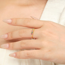 Multicolor Tourmaline Ring 14K Gold