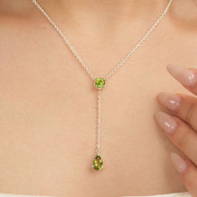 Peridot Necklace 2 Stones