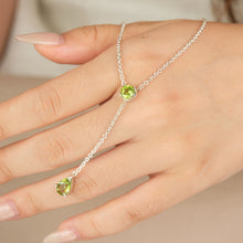 Peridot Necklace 2 Stones