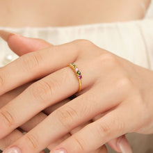 Multicolor Tourmaline Ring 14K Gold